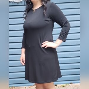 NWOT Michael Kors Black 3/4 Sleeve Shift Dress